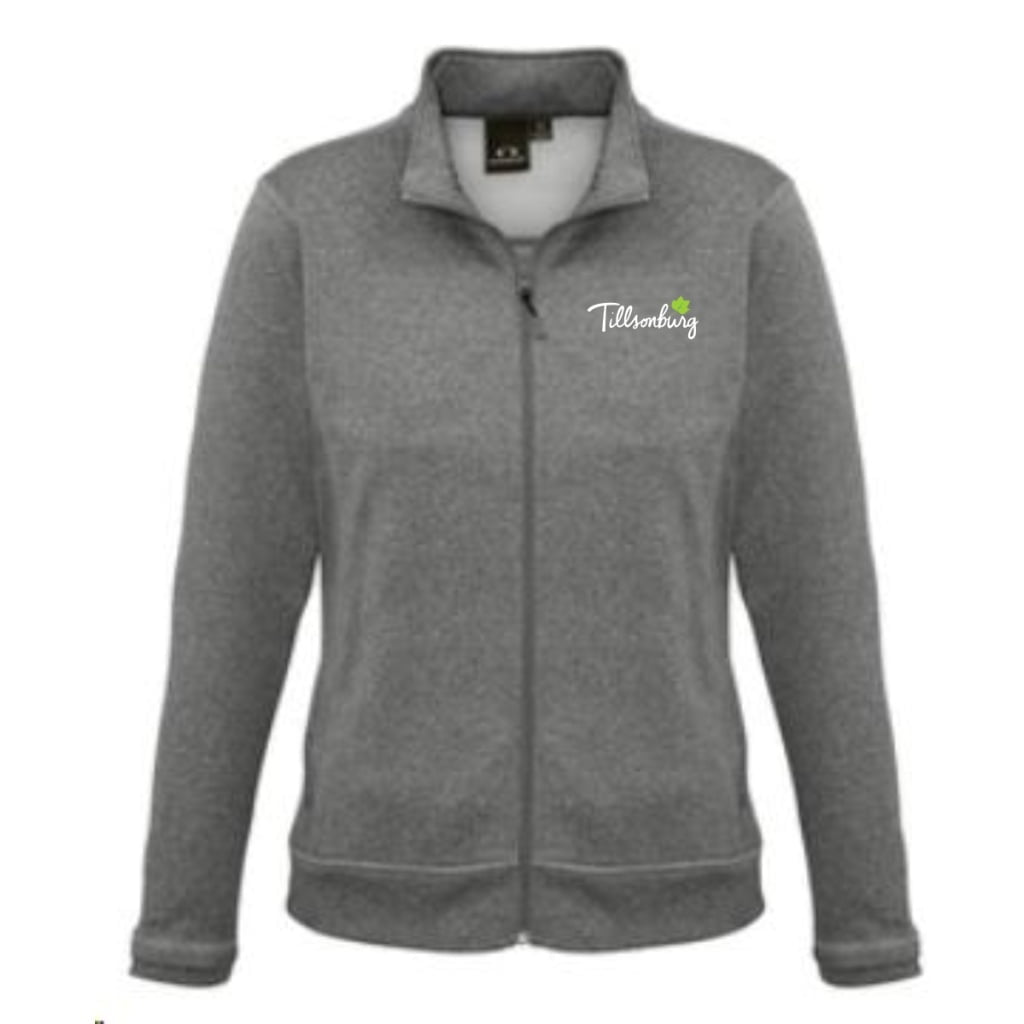 ladies hype zip jacket grey marle