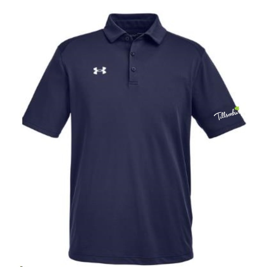 mens UA tech polo midnight navy