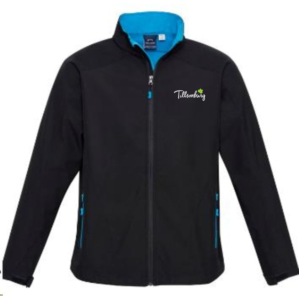 mens geneva jacket black cyan