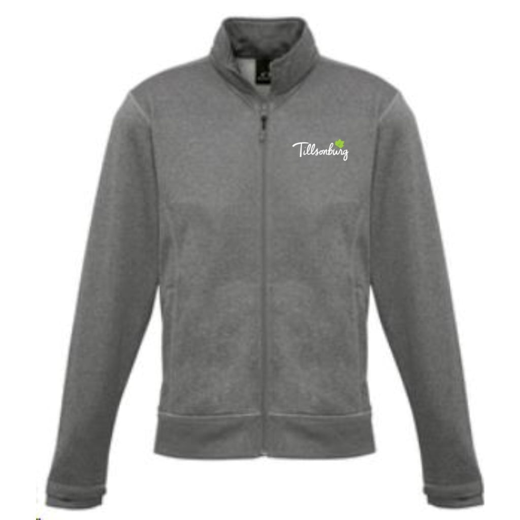 mens hype zip jacket grey marle 1